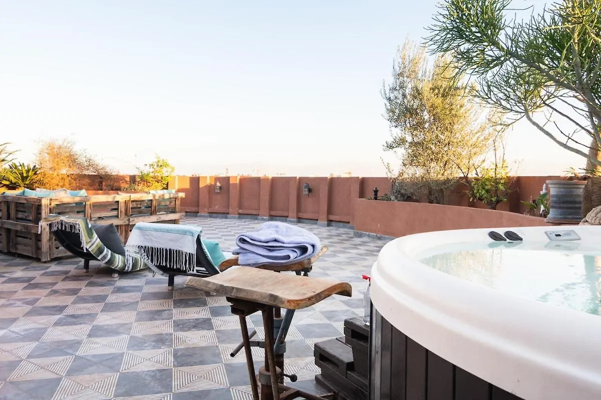 马拉喀什Penthouse Avec Jacuzzi Prive公寓 马拉喀什